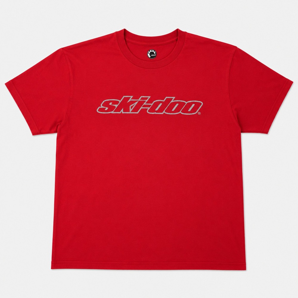 Ski-Doo Mens Large Red T Shirt BRP Snowmobile Logo Graphic Short Sleeve Tee